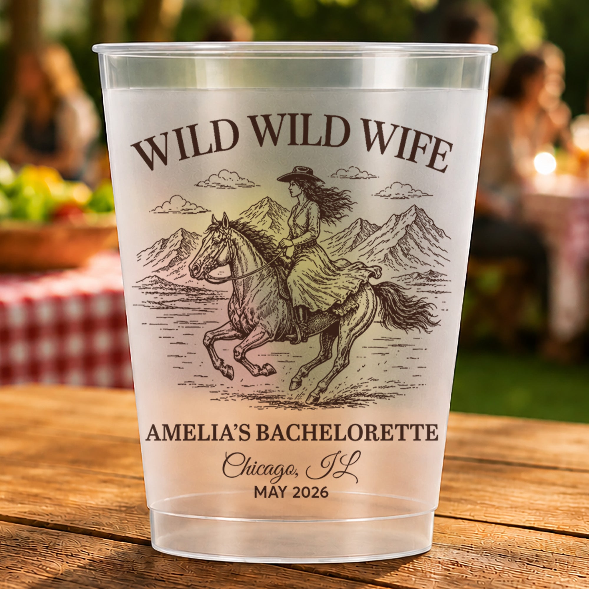 Personalized Frosted Cups Custom Design for Bachelorette Party Frosted Cups GradoCreations
