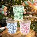 Personalized Frosted Cups Custom Beach Chair Design Bridal Party Gift Frosted Cups GradoCreations