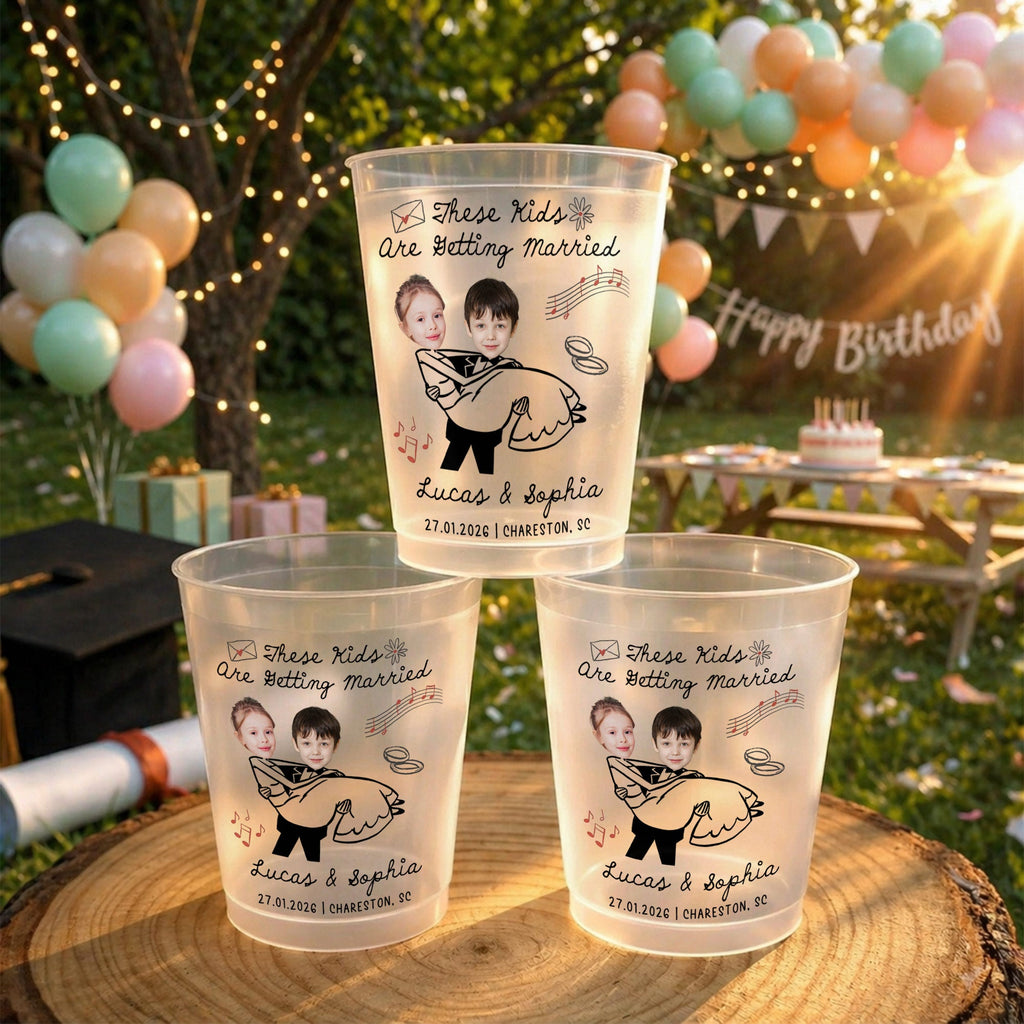 Personalized Frosted Wedding Cups Custom Name Gift for Couples Frosted Cups GradoCreations
