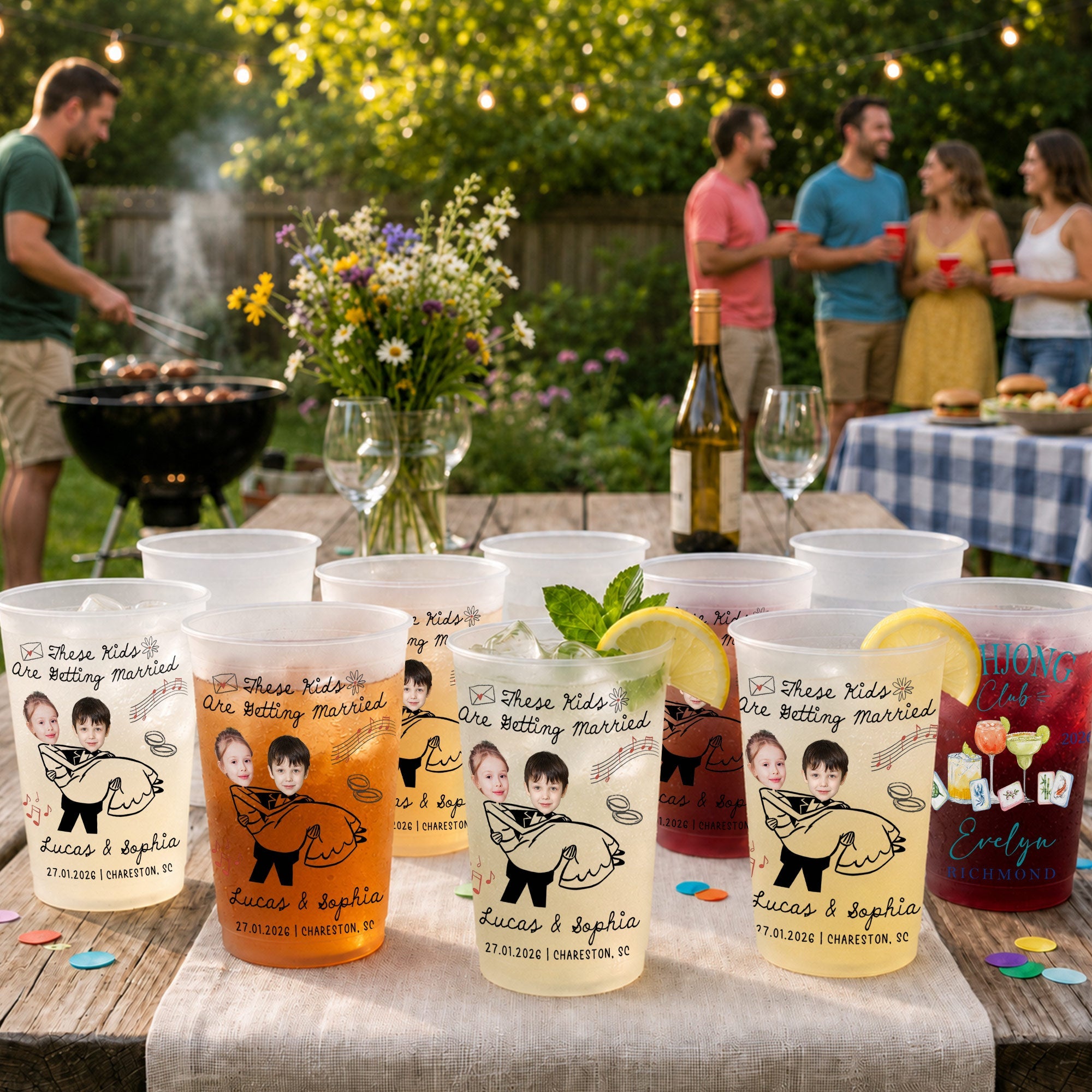 Personalized Frosted Wedding Cups Custom Name Gift for Couples Frosted Cups GradoCreations