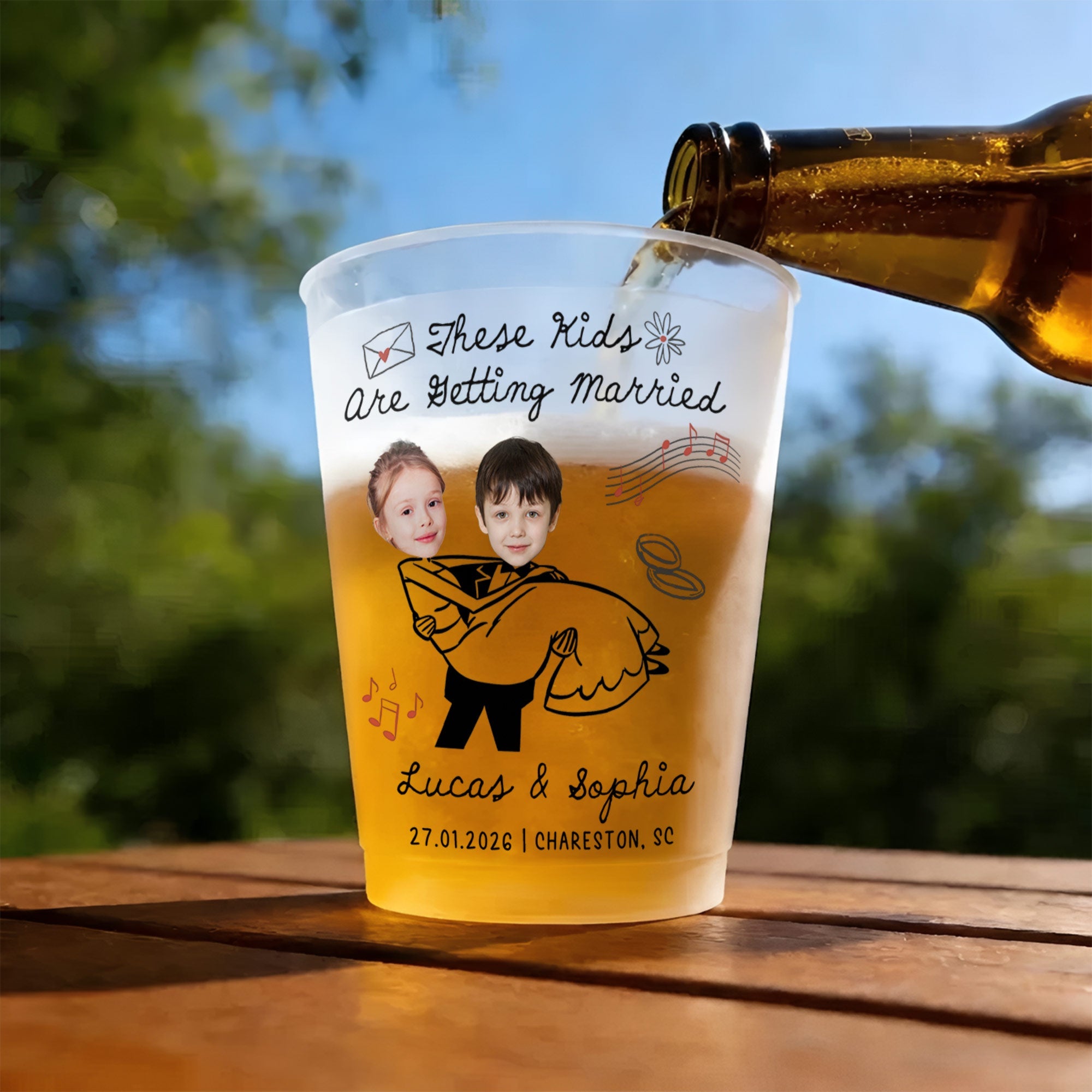 Personalized Frosted Wedding Cups Custom Name Gift for Couples Frosted Cups GradoCreations