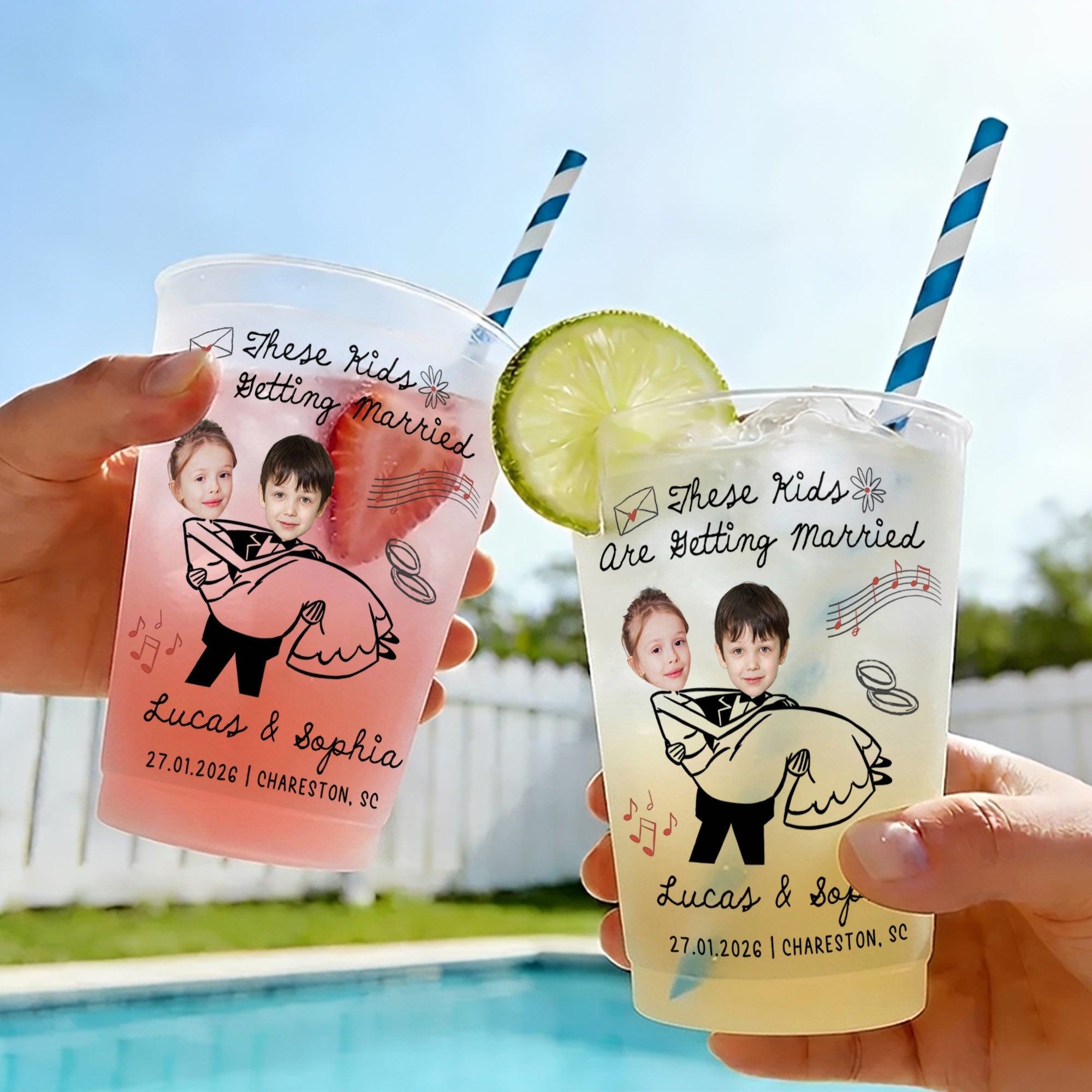 Personalized Frosted Wedding Cups Custom Name Gift for Couples Frosted Cups GradoCreations