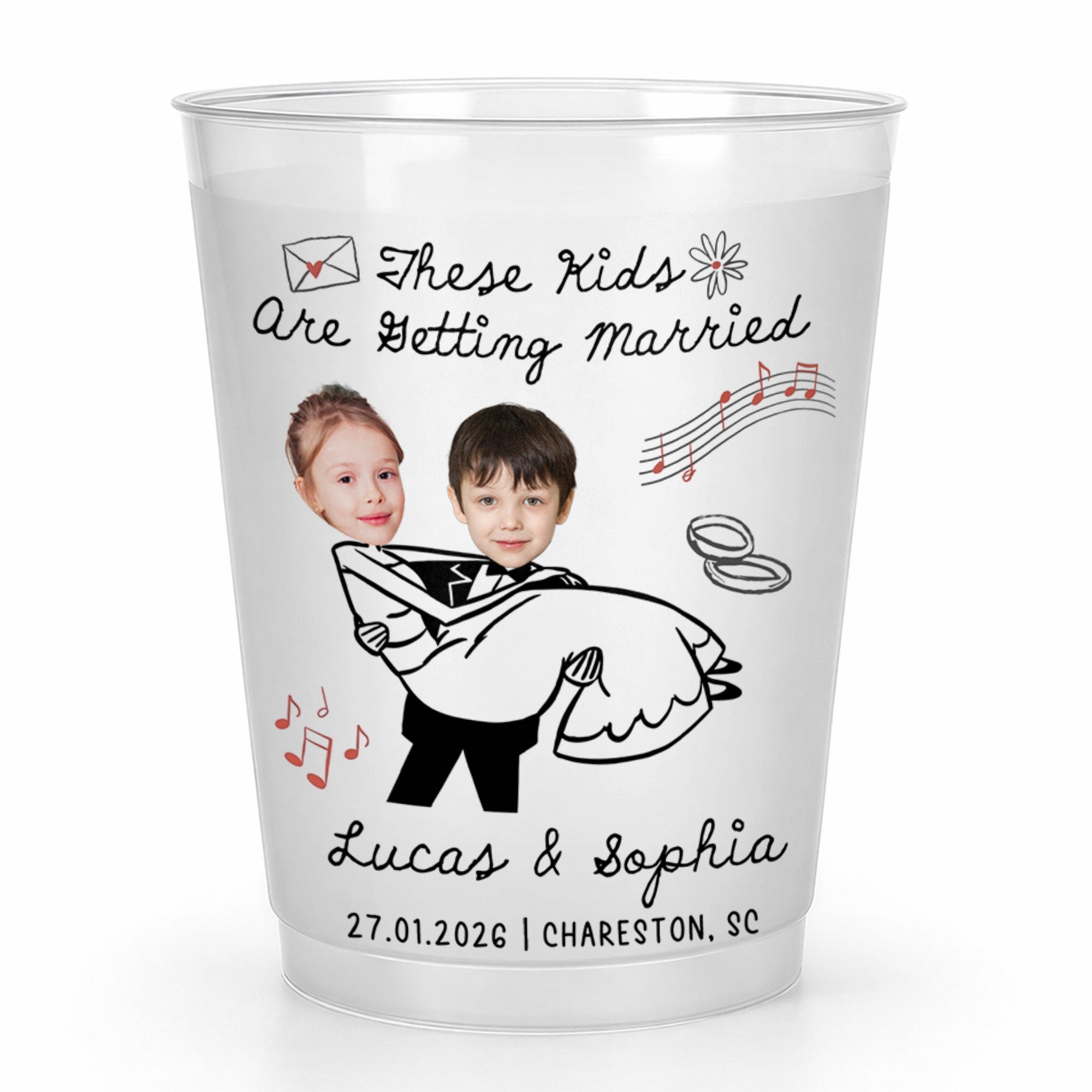 Personalized Frosted Wedding Cups Custom Name Gift for Couples Frosted Cups GradoCreations