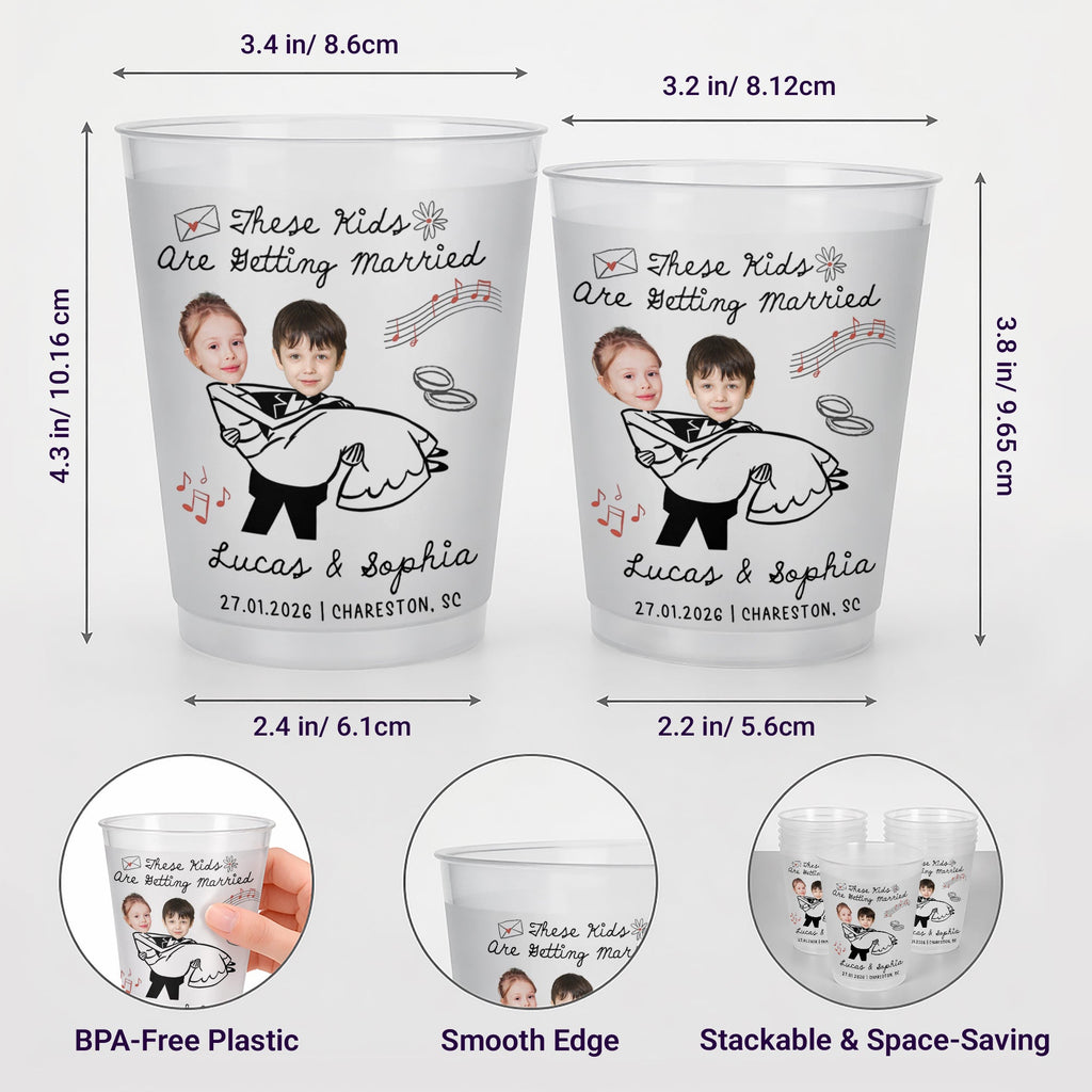 Personalized Frosted Wedding Cups Custom Name Gift for Couples Frosted Cups GradoCreations
