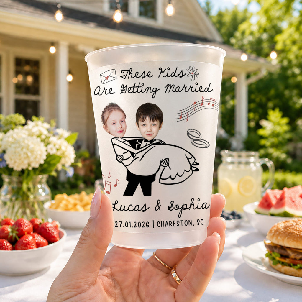 Personalized Frosted Wedding Cups Custom Name Gift for Couples Frosted Cups GradoCreations
