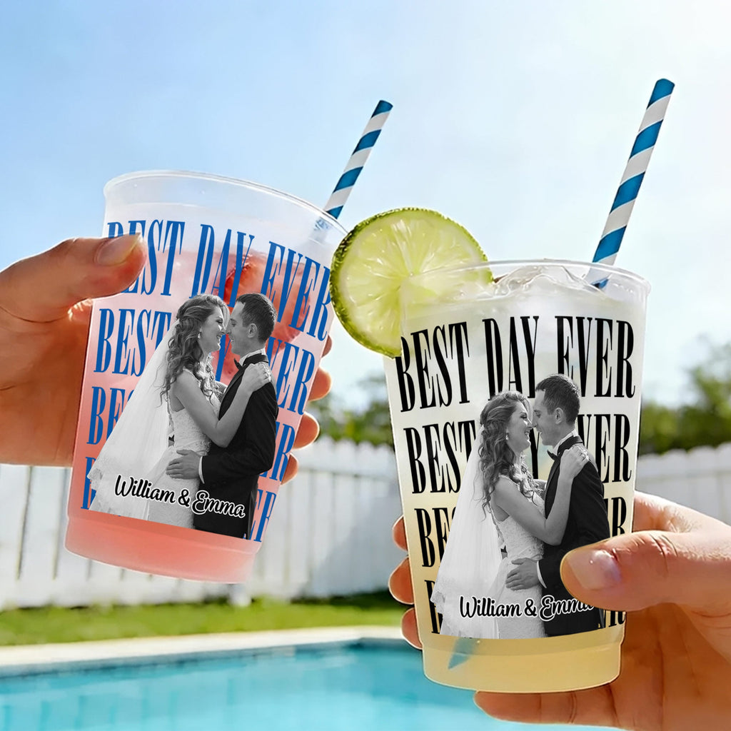 Personalized Frosted Cups Custom Name Wedding Party Gift Frosted Cups GradoCreations