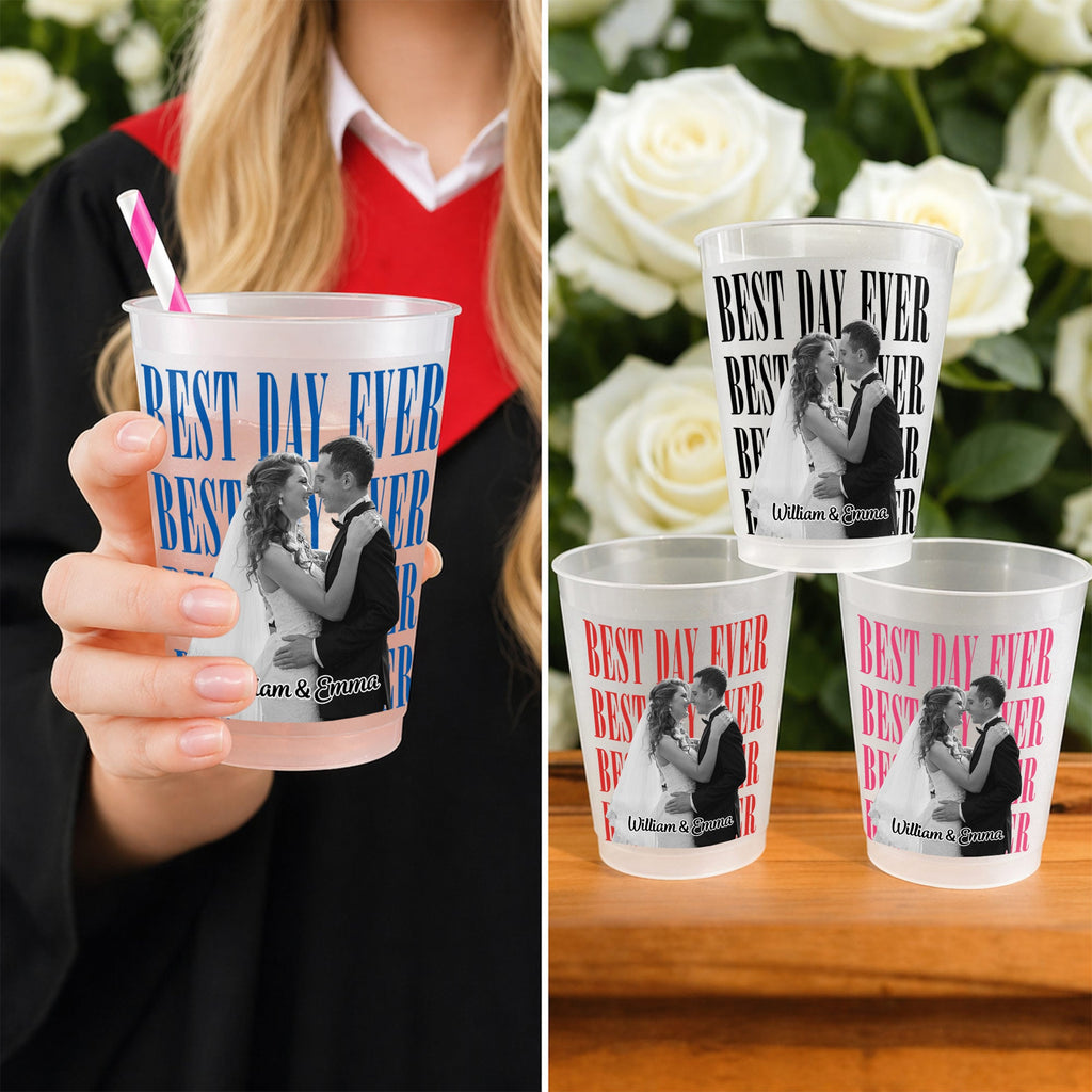 Personalized Frosted Cups Custom Name Wedding Party Gift Frosted Cups GradoCreations