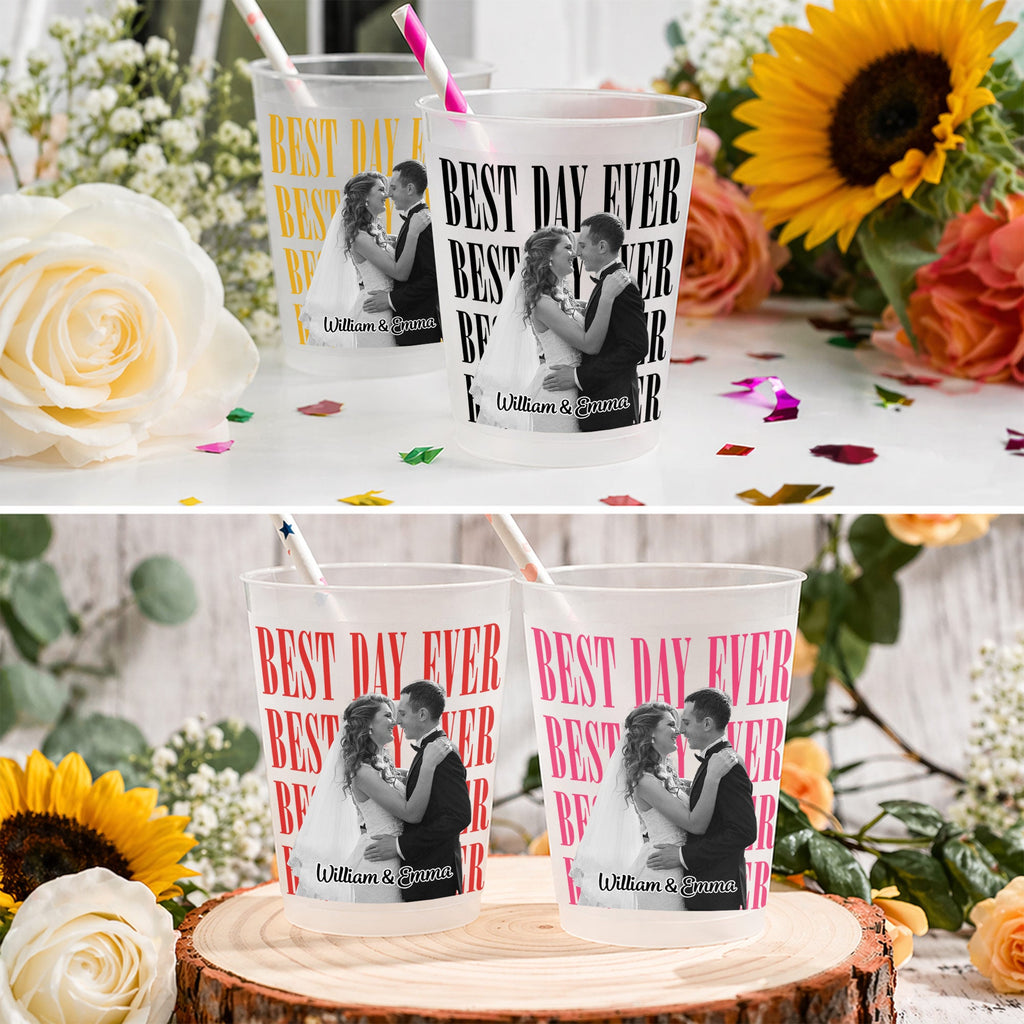 Personalized Frosted Cups Custom Name Wedding Party Gift Frosted Cups GradoCreations