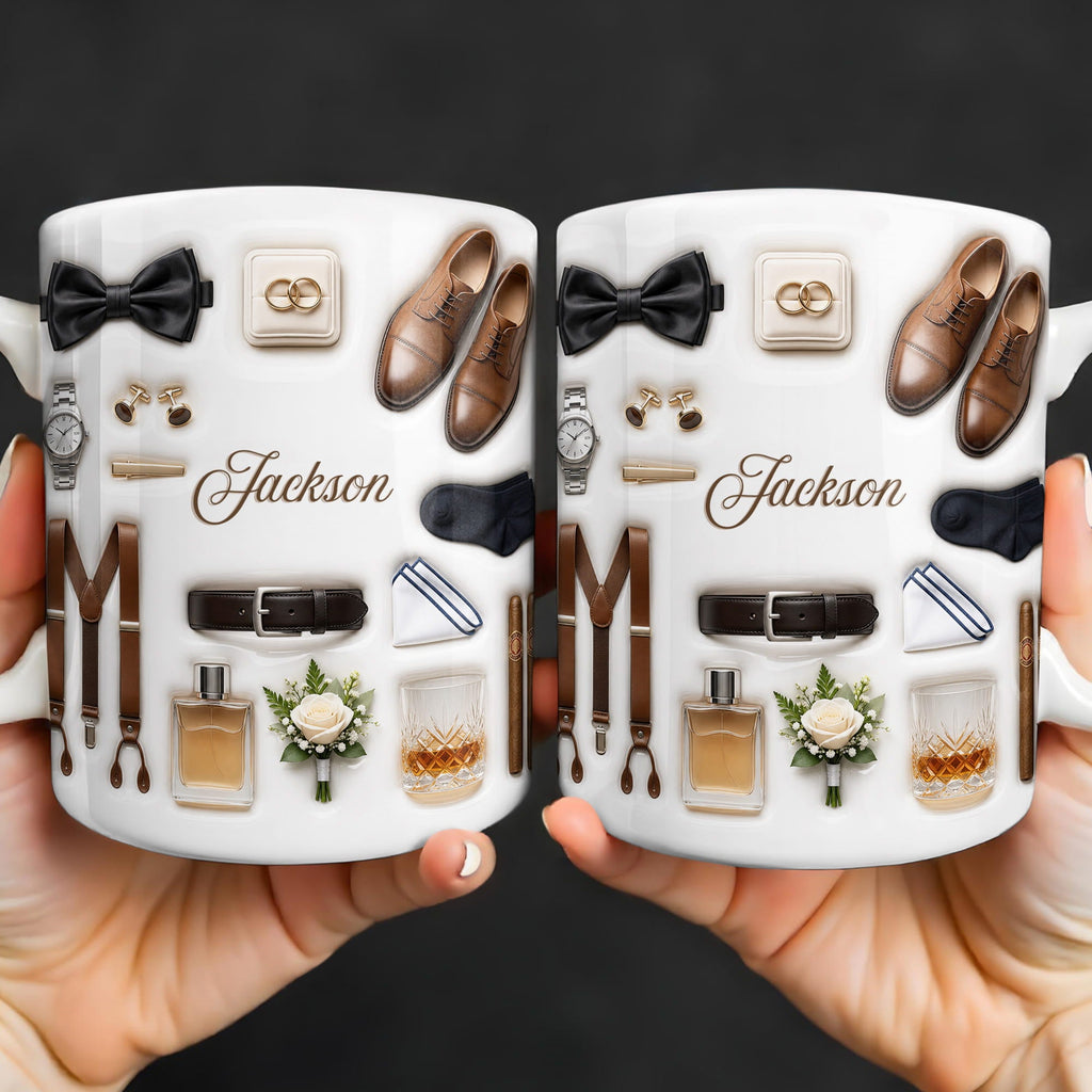 Personalized Bridal Coffee Mug Custom Name Gift for Bride Edge-to-edge Mug GradoCreations