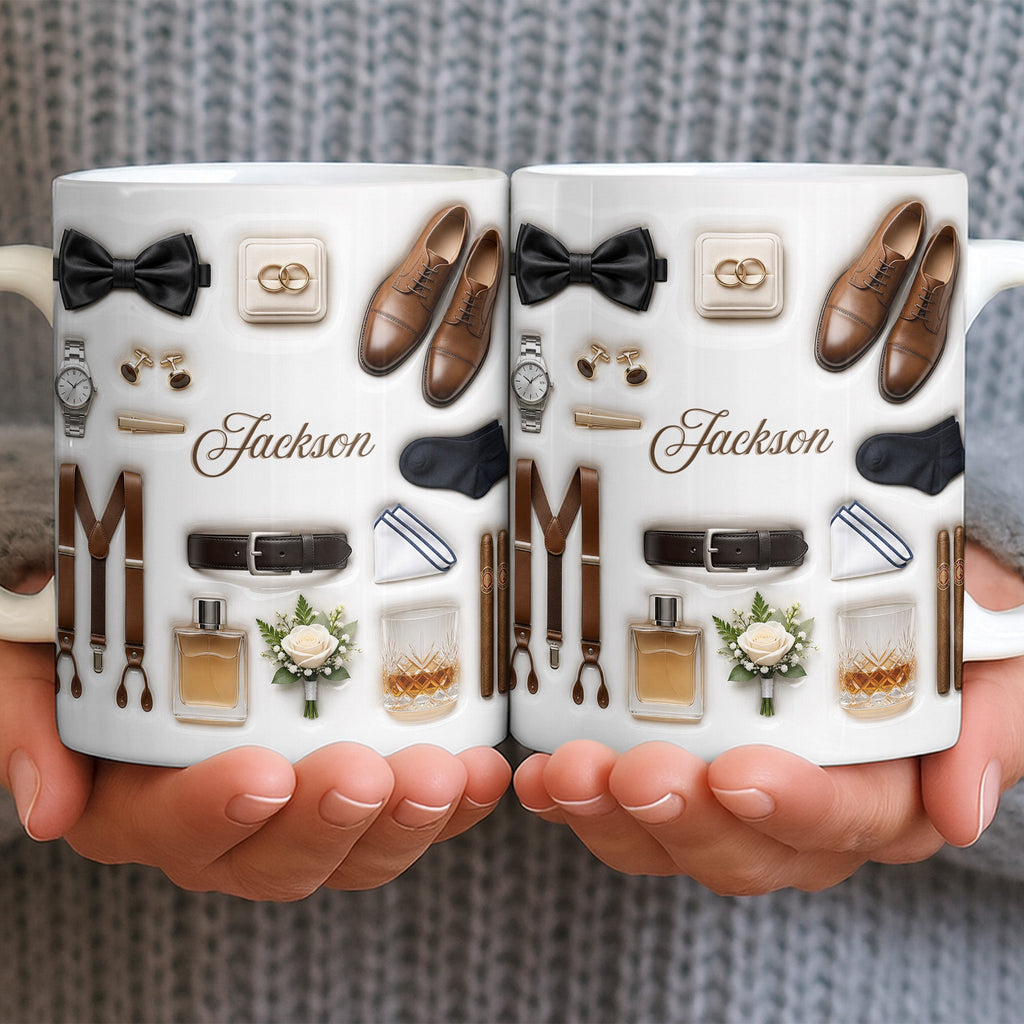 Personalized Bridal Coffee Mug Custom Name Gift for Bride Edge-to-edge Mug GradoCreations