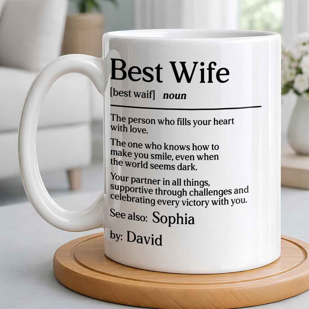 Personalized Coffee Mug Best Wife Definition Custom Gift Edge-to-edge Mug GradoCreations