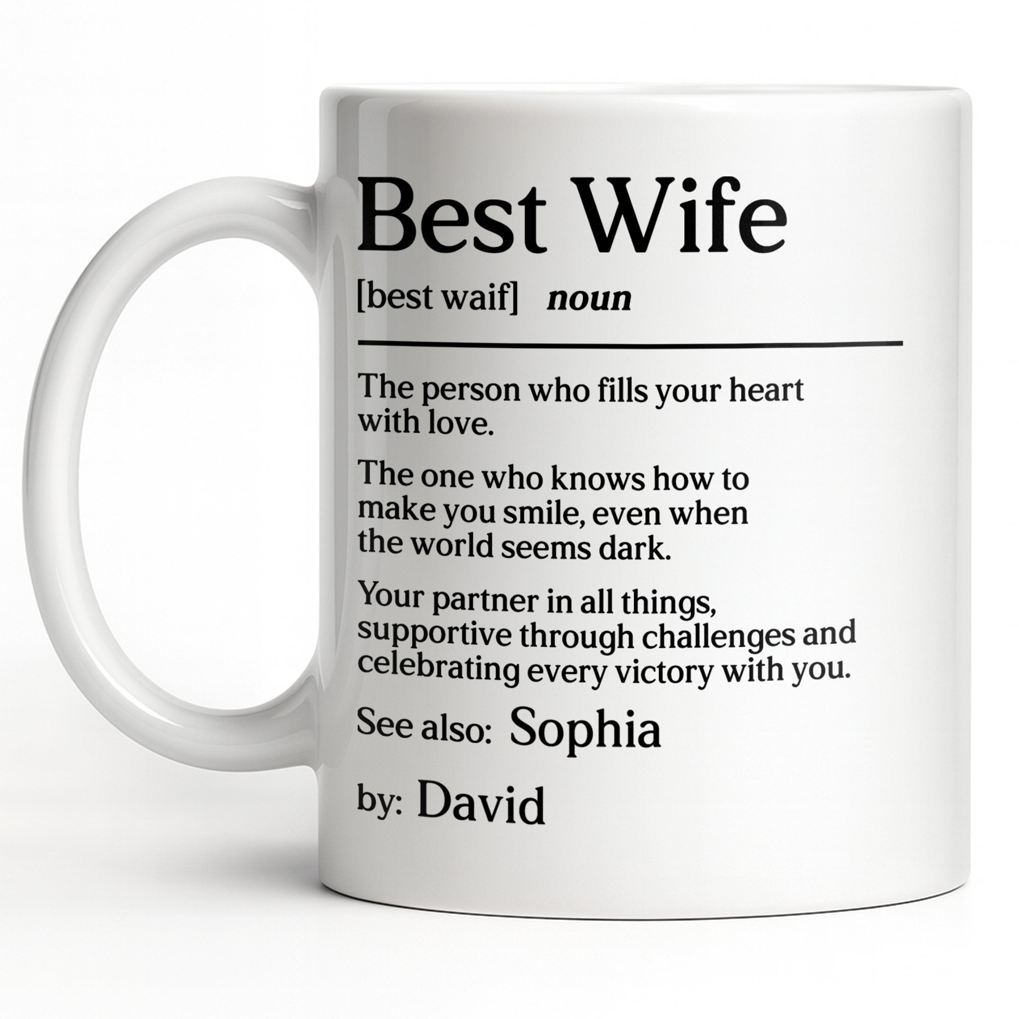 Personalized Coffee Mug Best Wife Definition Custom Gift Edge-to-edge Mug GradoCreations