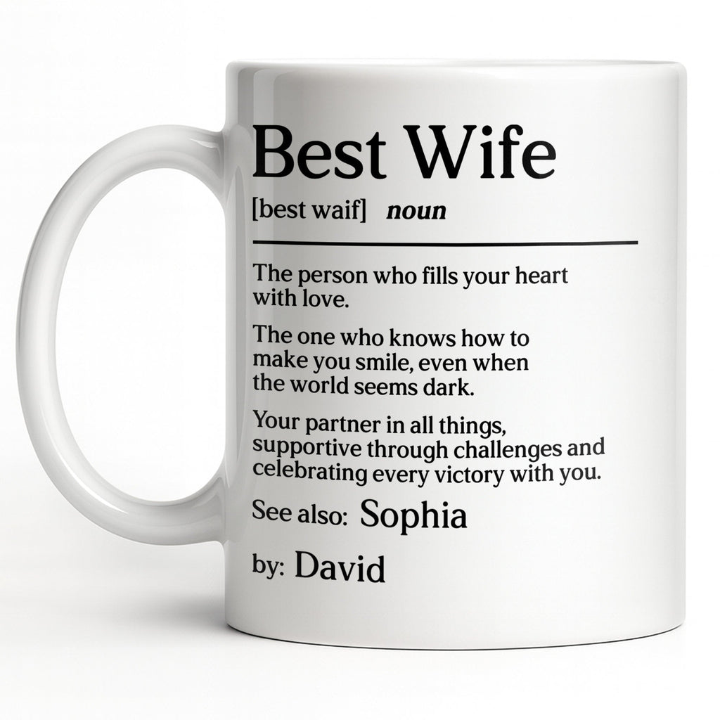 Personalized Coffee Mug Best Wife Definition Custom Gift Edge-to-edge Mug GradoCreations