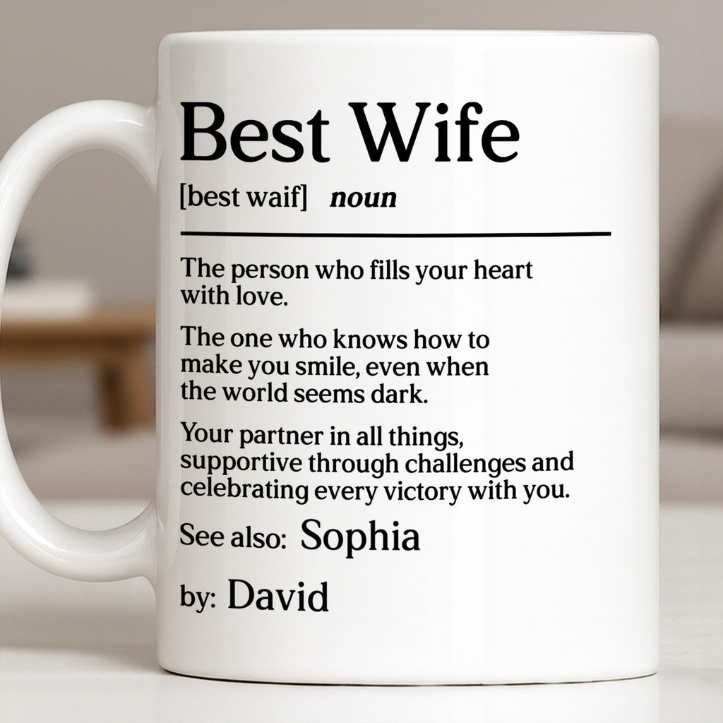 Personalized Coffee Mug Best Wife Definition Custom Gift Edge-to-edge Mug GradoCreations