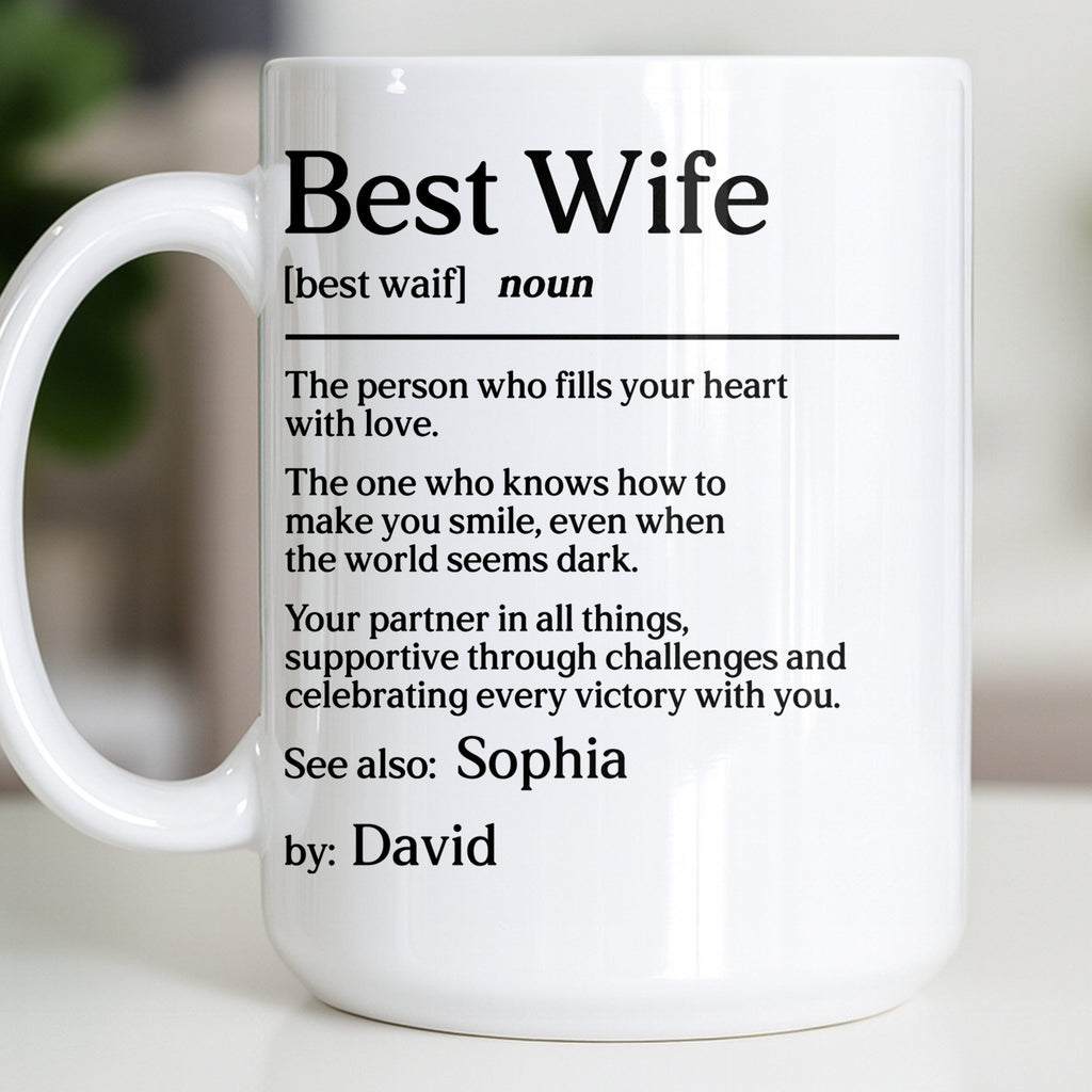Personalized Coffee Mug Best Wife Definition Custom Gift Edge-to-edge Mug GradoCreations