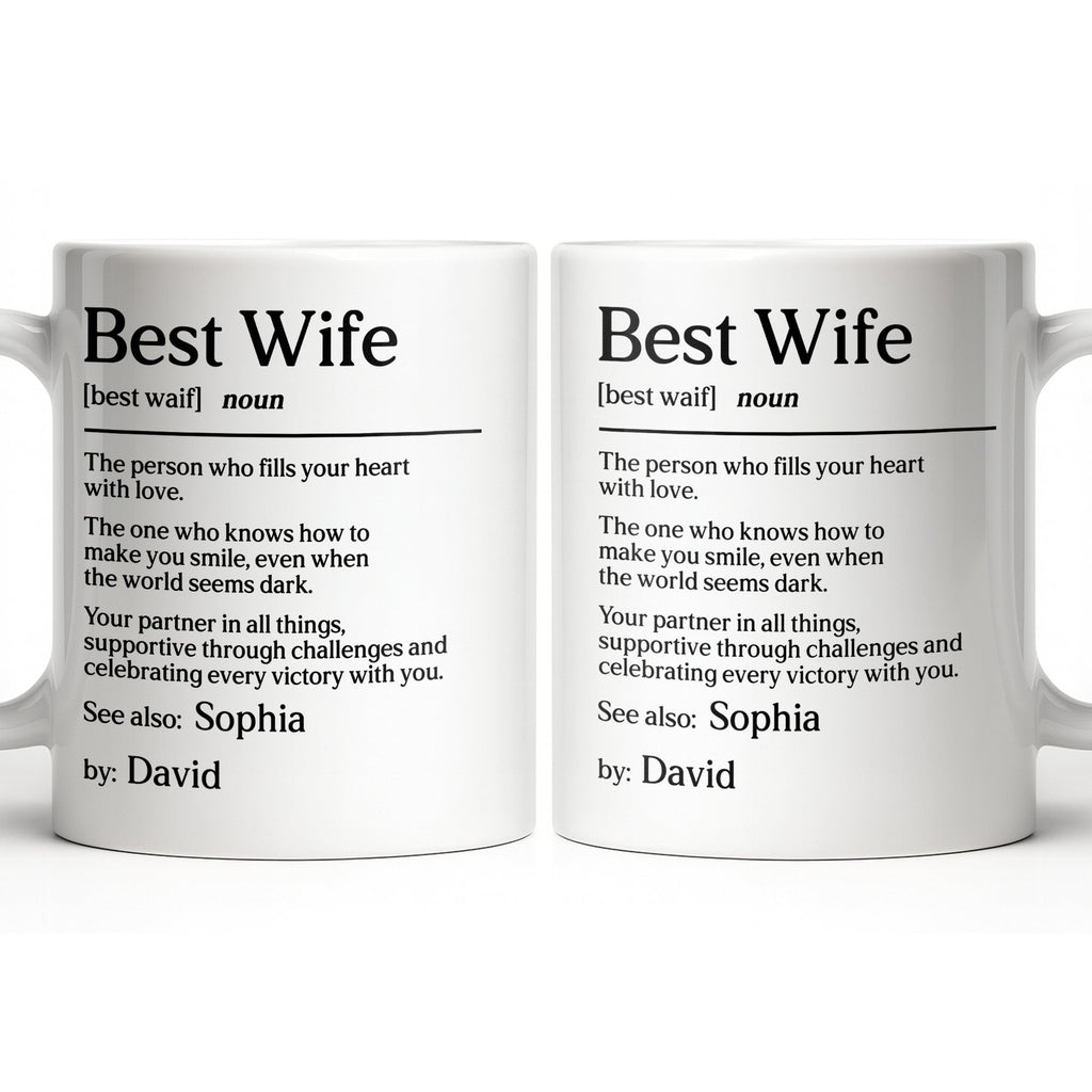 Personalized Coffee Mug Best Wife Definition Custom Gift Edge-to-edge Mug GradoCreations