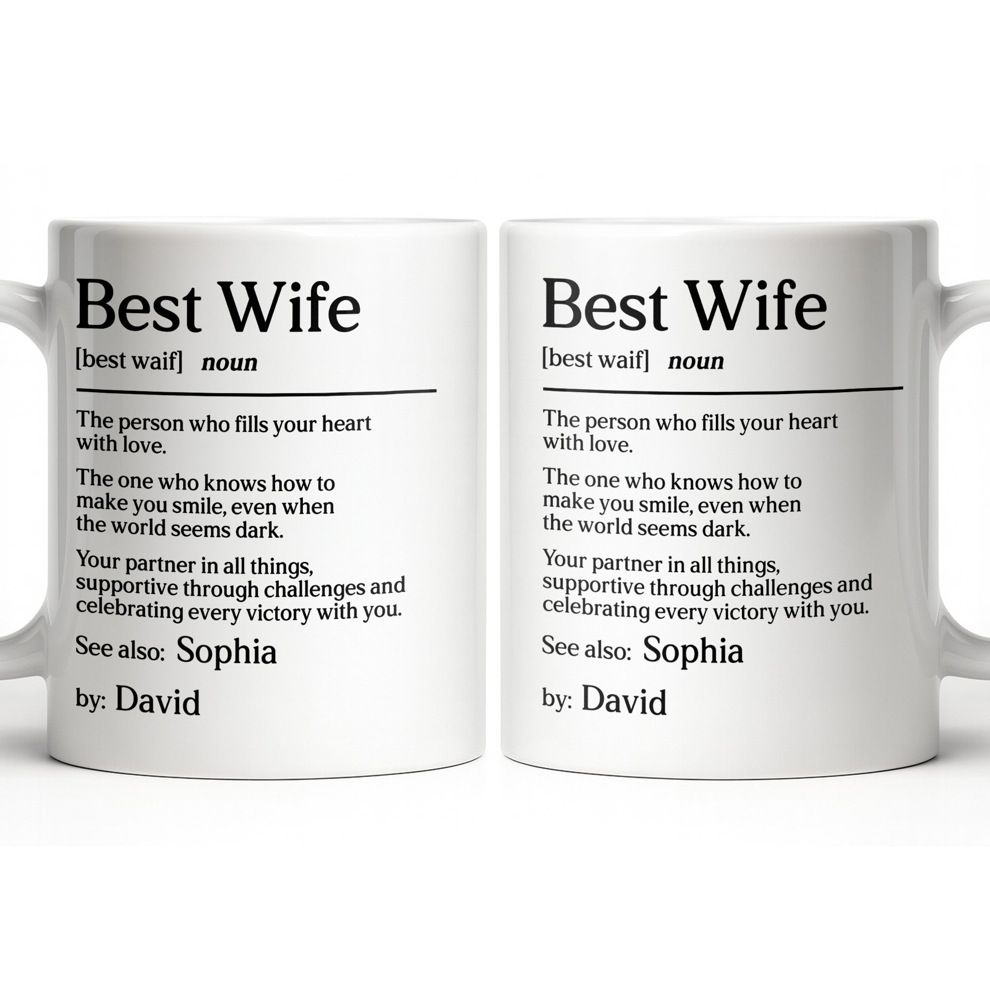 Personalized Coffee Mug Best Wife Definition Custom Gift Edge-to-edge Mug GradoCreations