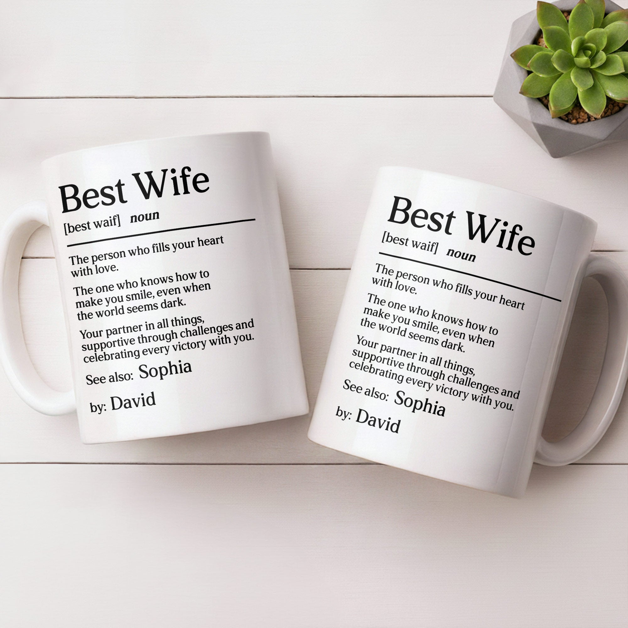 Personalized Coffee Mug Best Wife Definition Custom Gift Edge-to-edge Mug GradoCreations