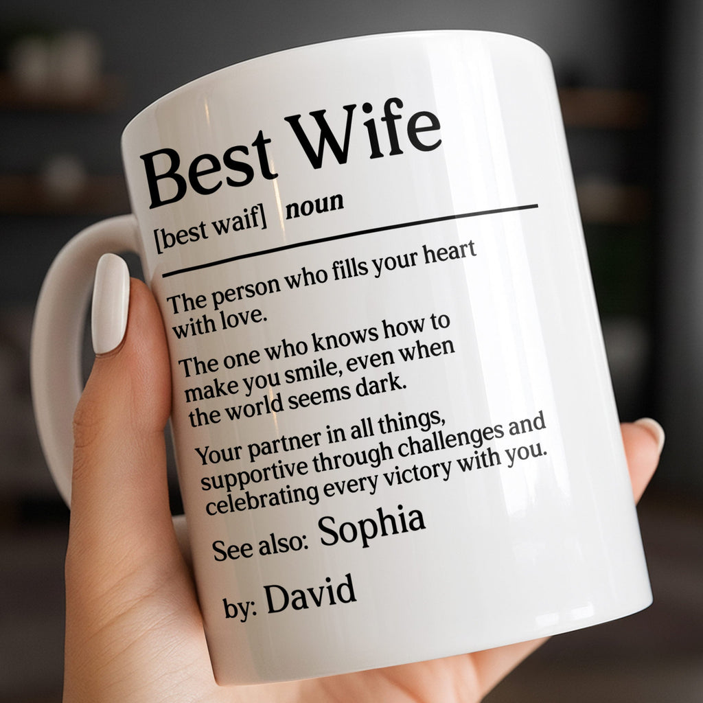 Personalized Coffee Mug Best Wife Definition Custom Gift Edge-to-edge Mug GradoCreations