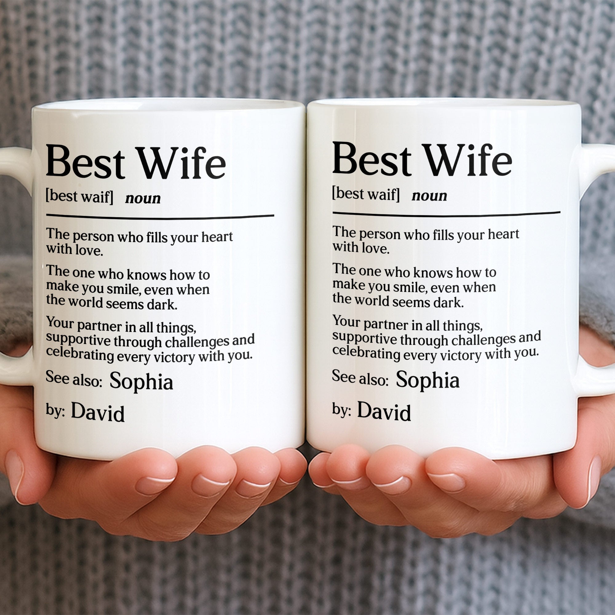 Personalized Coffee Mug Best Wife Definition Custom Gift Edge-to-edge Mug GradoCreations