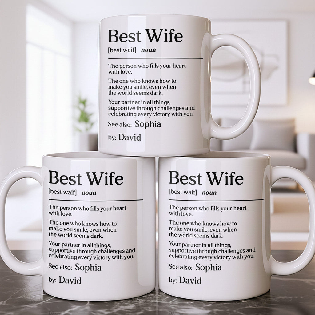 Personalized Coffee Mug Best Wife Definition Custom Gift Edge-to-edge Mug GradoCreations