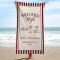 Personalized Cowboy Hat Beach Towel Gift for Bachelorette Party Beach Towels GradoCreations