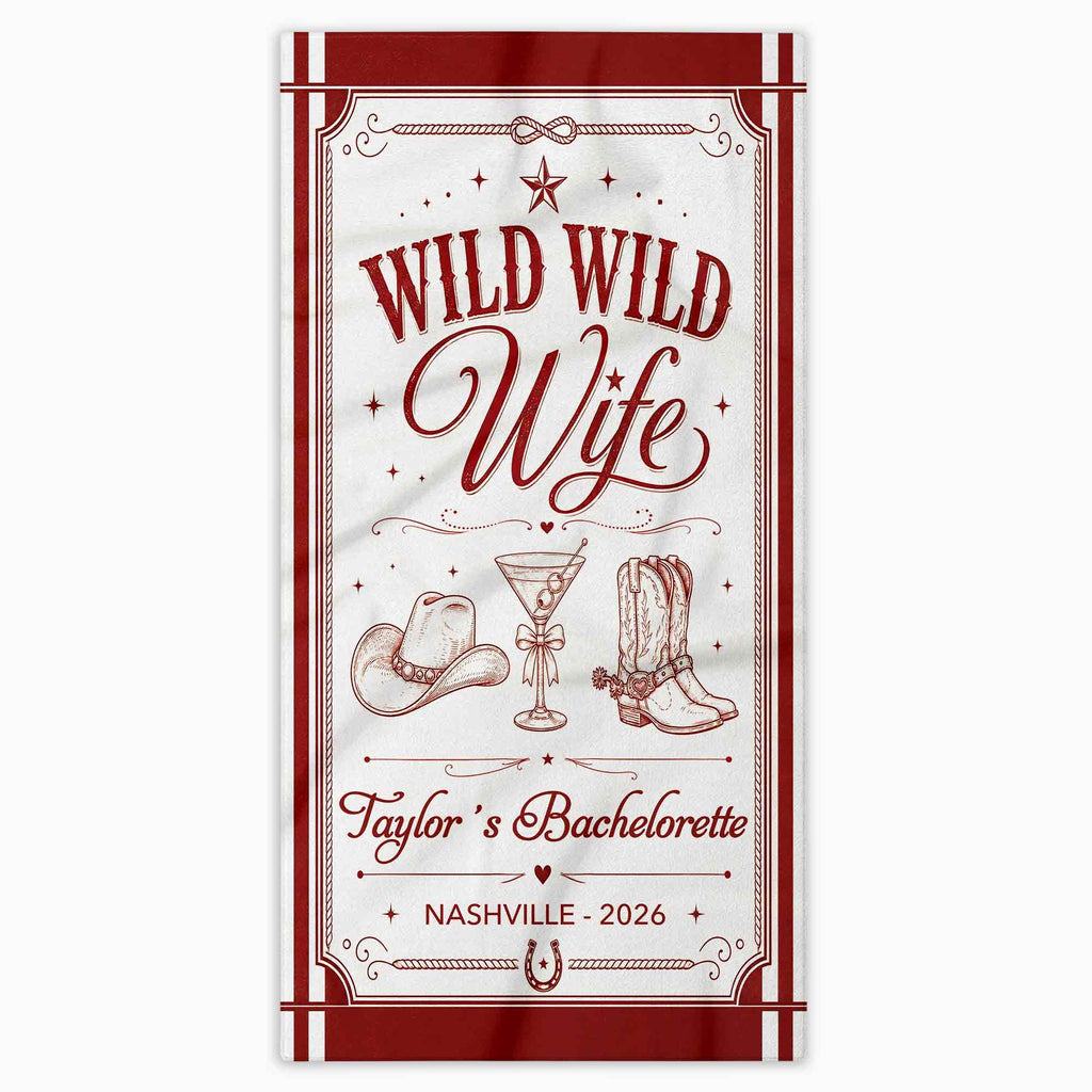 Personalized Microfiber Beach Towel Custom Name Bachelorette Gift Beach Towels GradoCreations