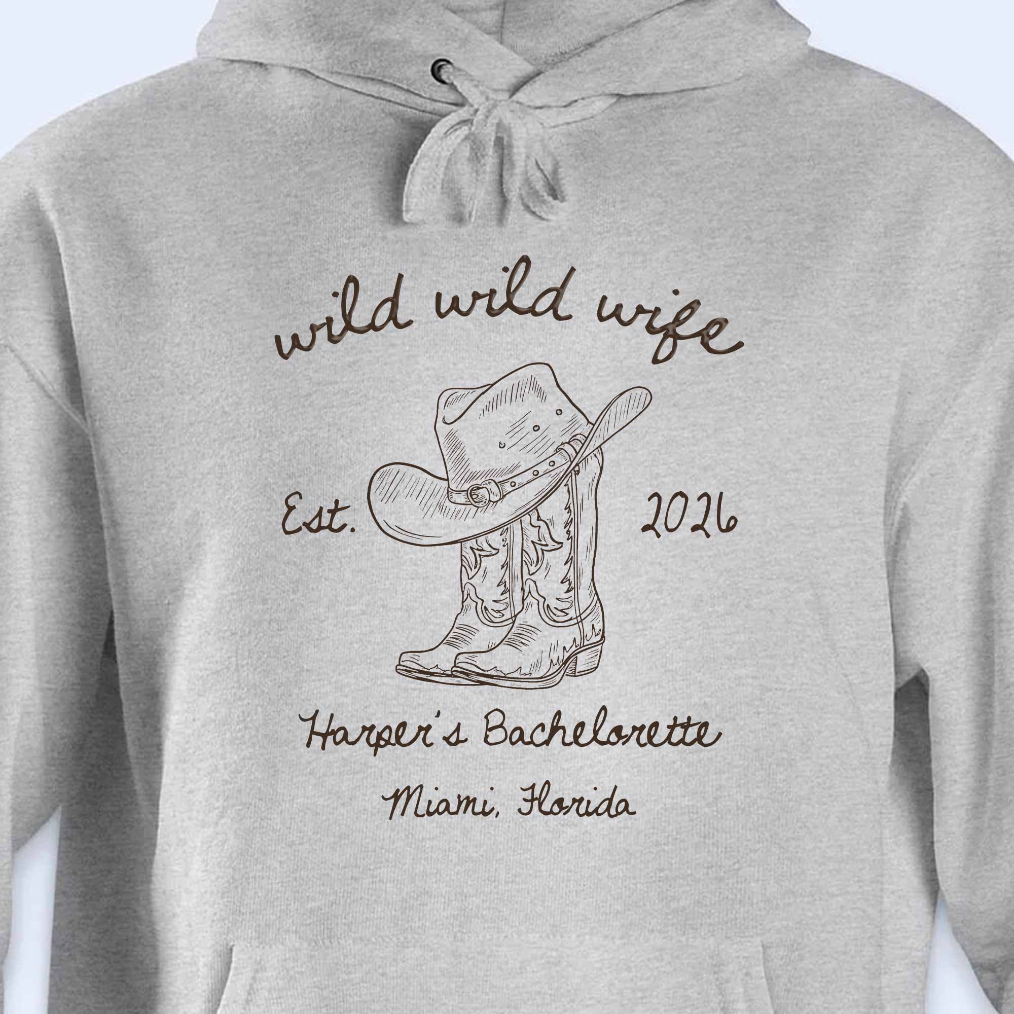 Personalized Bachelorette T-shirt & Hoodie Custom Gift for Wife Shirt GradoCreations