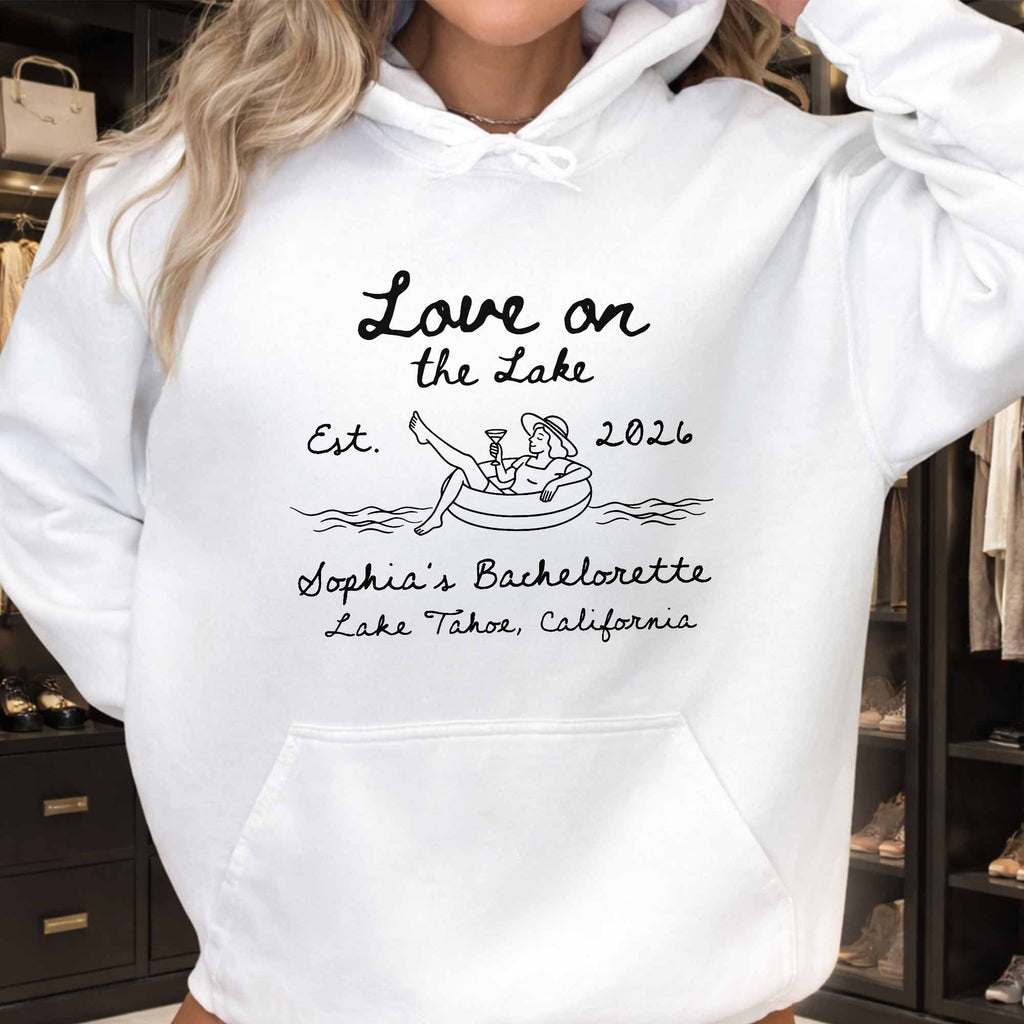 Personalized Unisex T-shirt & Hoodie Love on the Lake Gift for Bachelorette Shirt GradoCreations