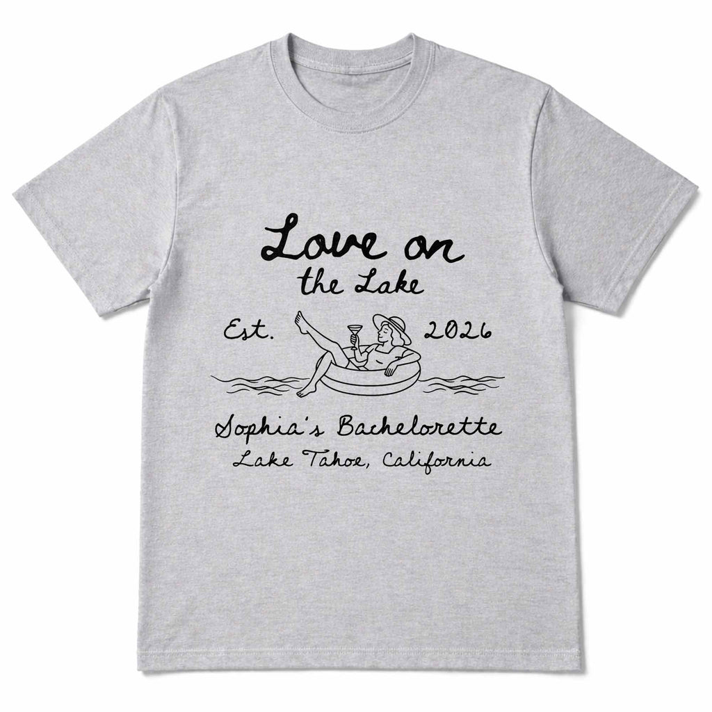 Personalized Unisex T-shirt & Hoodie Love on the Lake Gift for Bachelorette Shirt GradoCreations