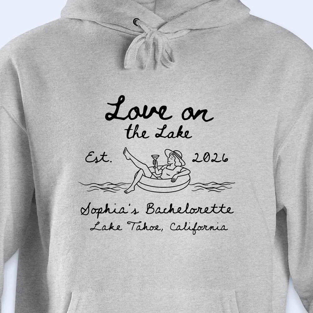 Personalized Unisex T-shirt & Hoodie Love on the Lake Gift for Bachelorette Shirt GradoCreations