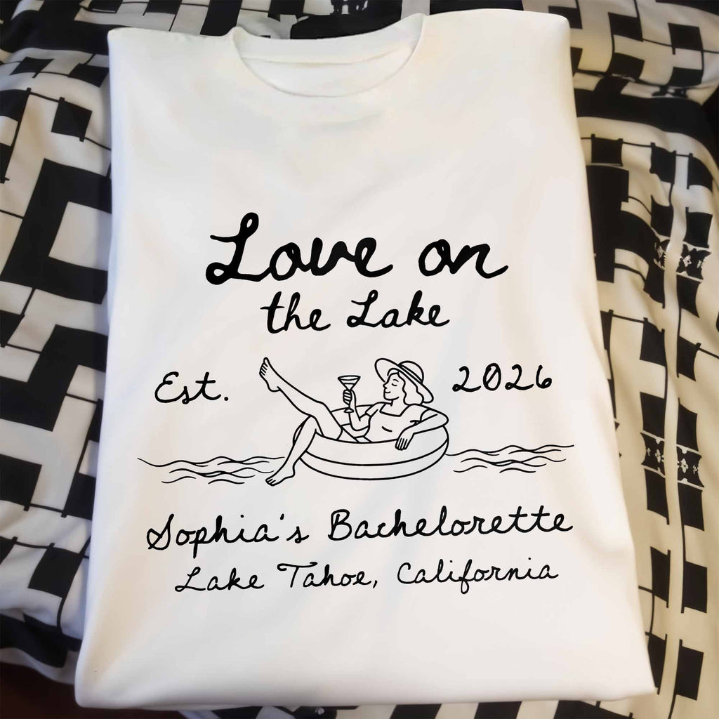 Personalized Unisex T-shirt & Hoodie Love on the Lake Gift for Bachelorette Shirt GradoCreations