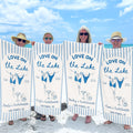 Personalized Beach Towel Custom Name Bachelorette Gift Flamingo Beach Towels GradoCreations