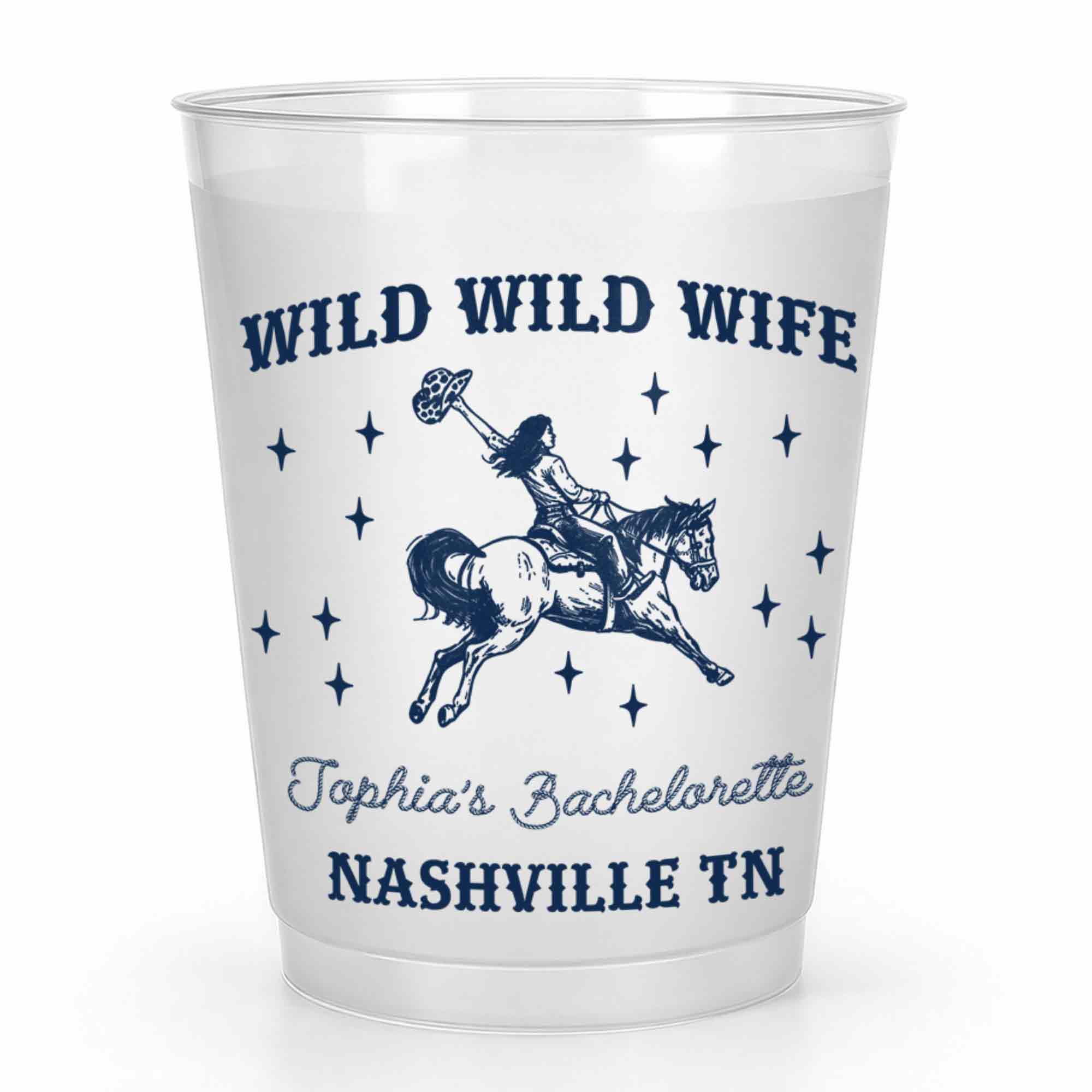 Personalized Frosted Cups Custom Name Bachelorette Party Favor Frosted Cups GradoCreations