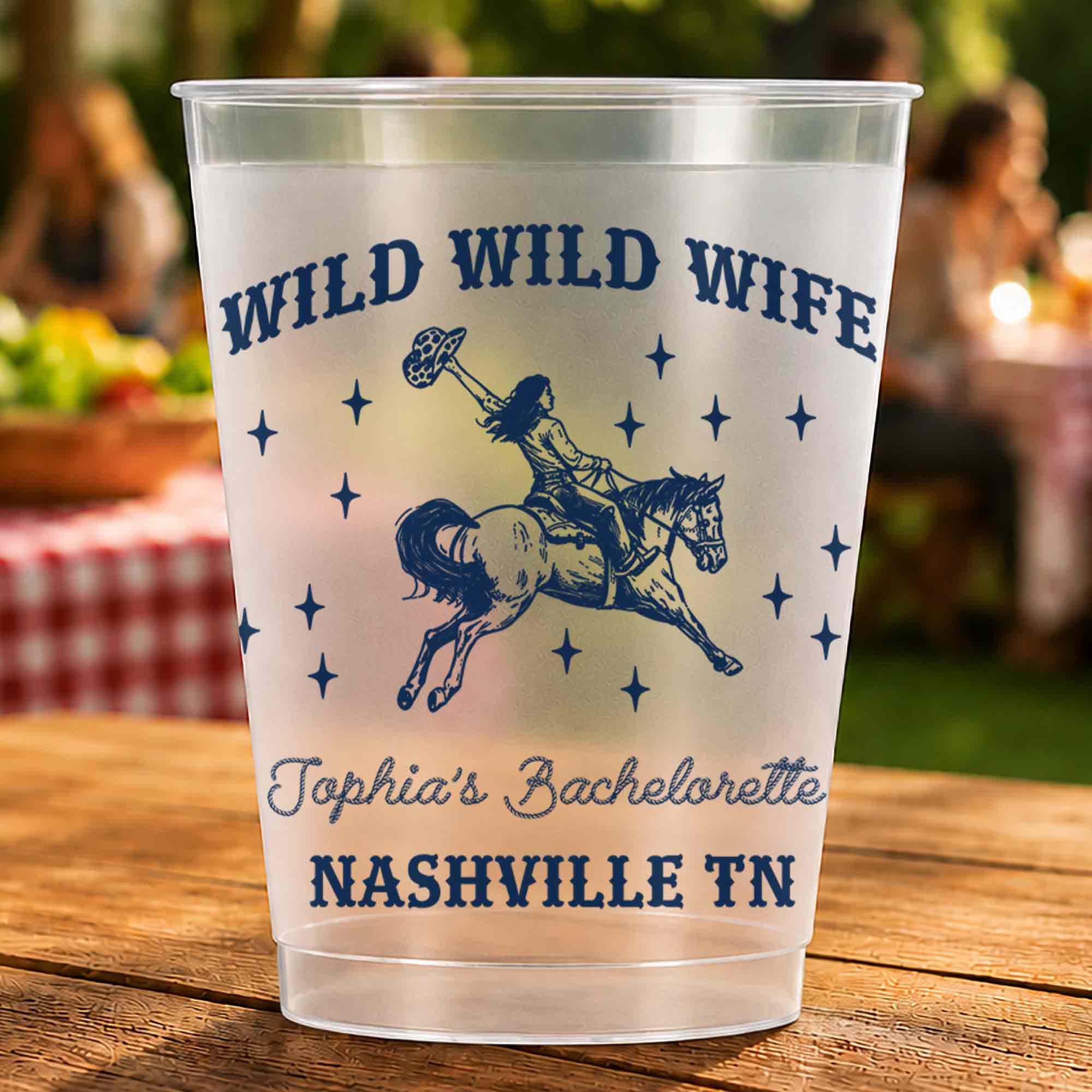 Personalized Frosted Cups Custom Name Bachelorette Party Favor Frosted Cups GradoCreations