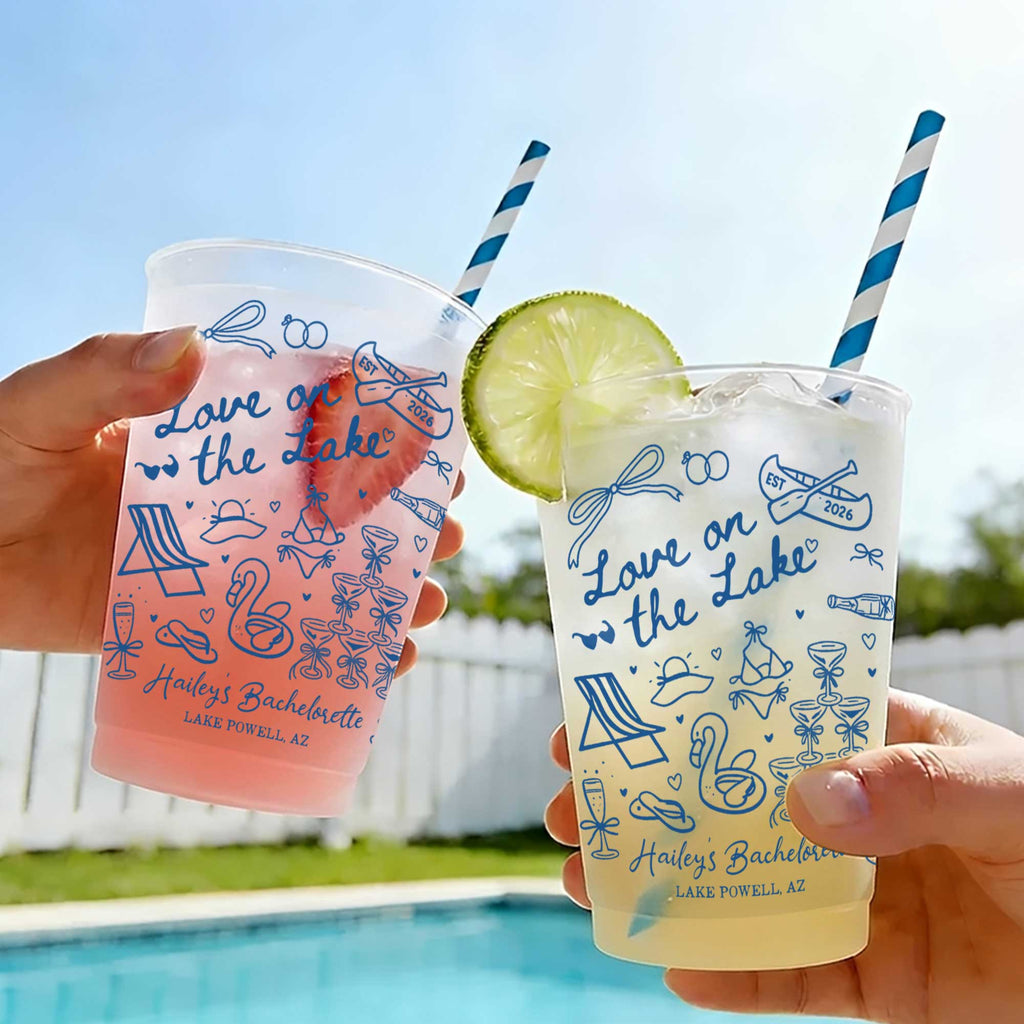 Personalized Frosted Cups Custom Name Bachelorette Party Gift Frosted Cups GradoCreations