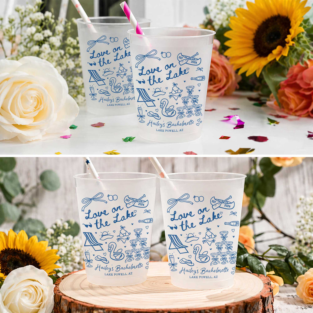 Personalized Frosted Cups Custom Name Bachelorette Party Gift Frosted Cups GradoCreations
