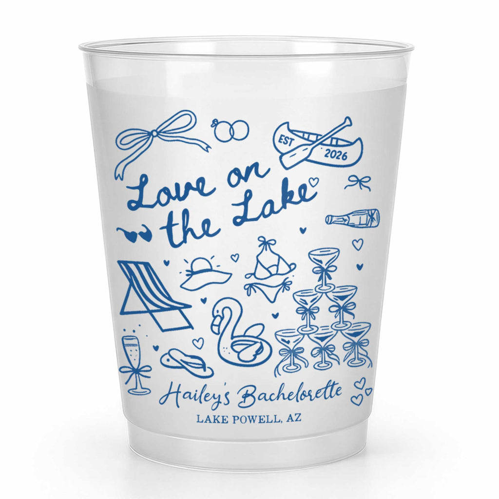 Personalized Frosted Cups Custom Name Bachelorette Party Gift Frosted Cups GradoCreations