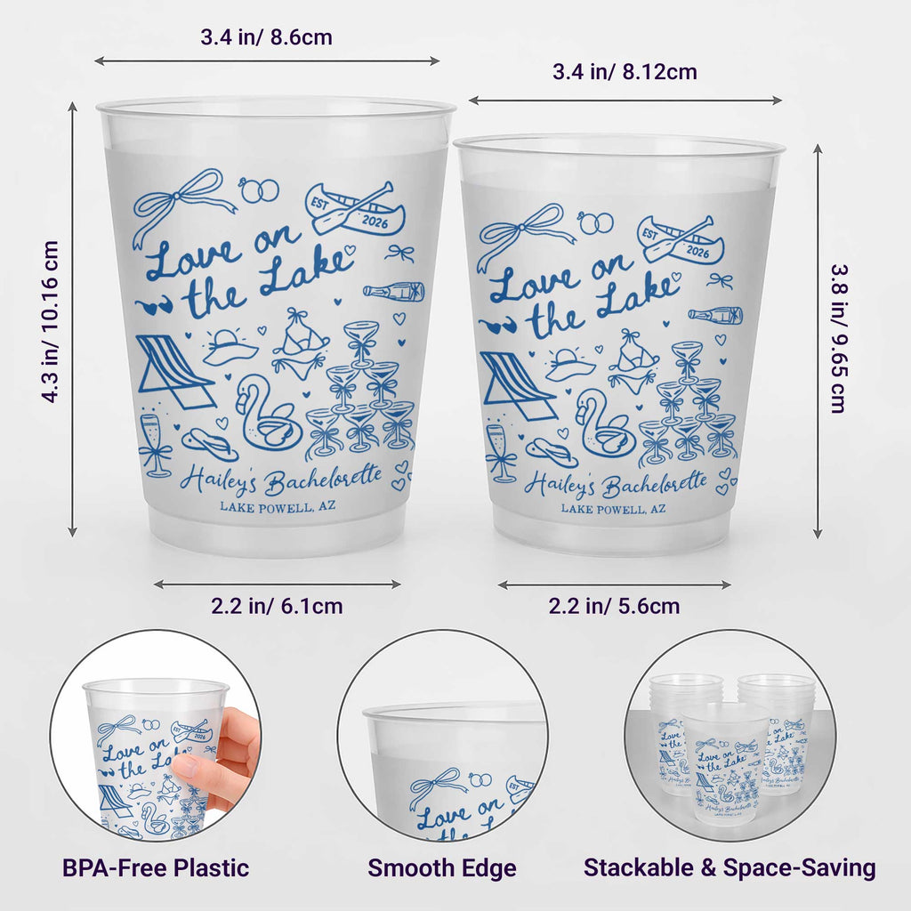 Personalized Frosted Cups Custom Name Bachelorette Party Gift Frosted Cups GradoCreations