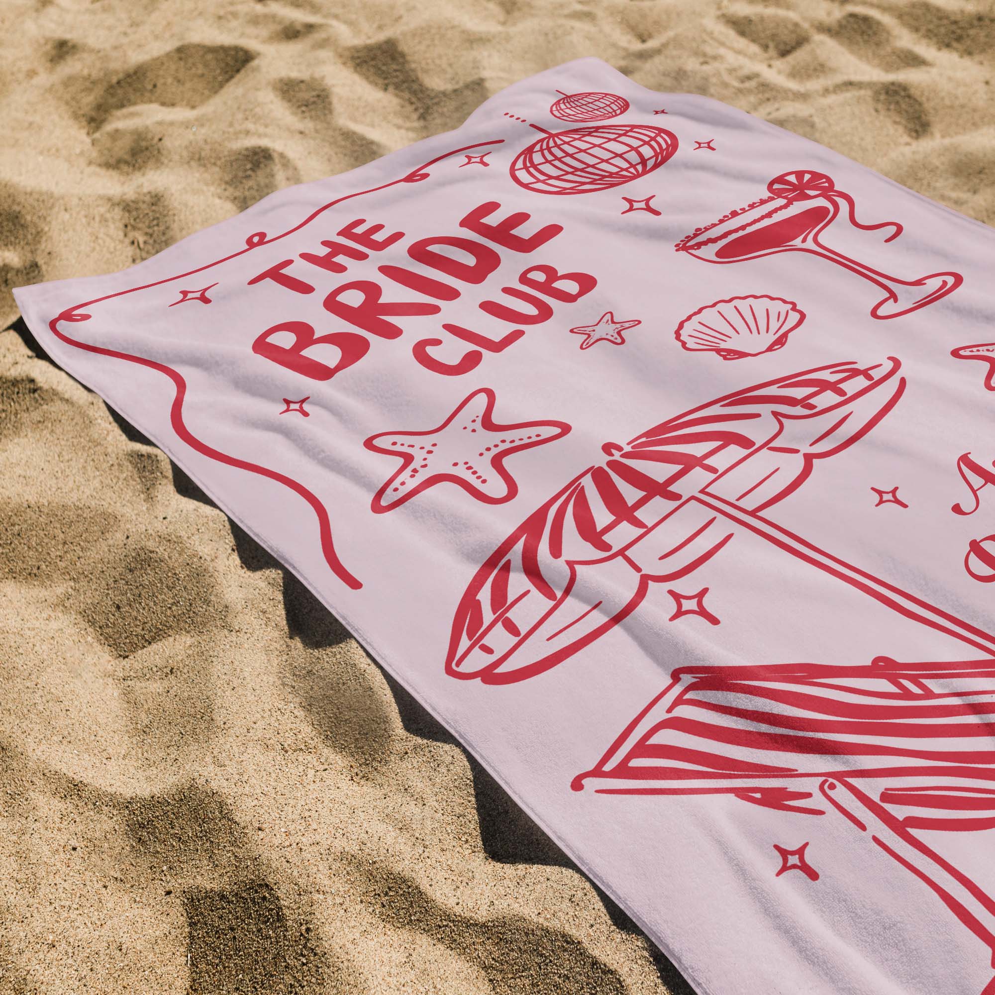 Personalized Beach Towel Custom Name Perfect for Bachelorette Party Beach Towels GradoCreations
