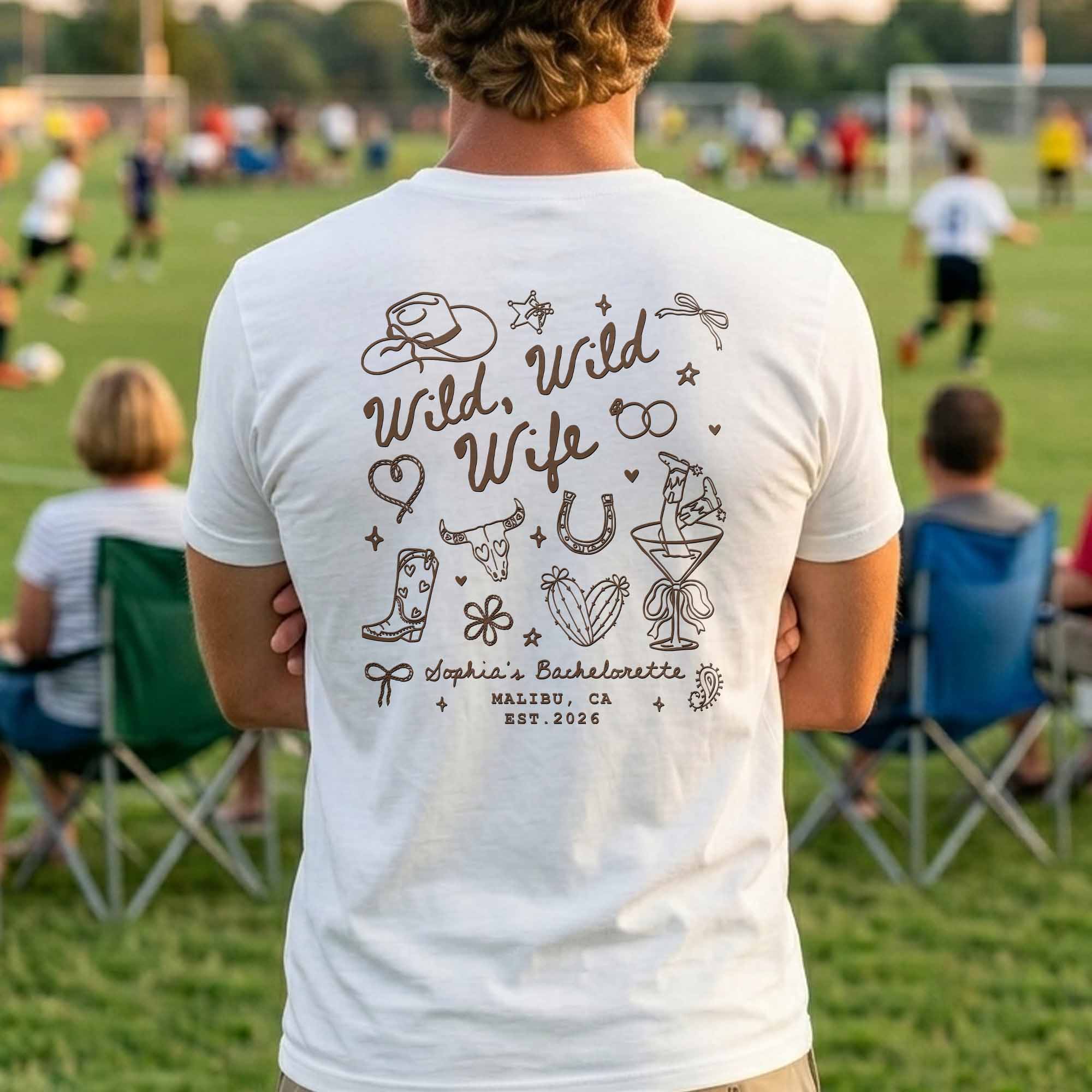 Personalized Custom Bachelorette T-Shirt Gift for Bride T-Shirt Font and Back GradoCreations