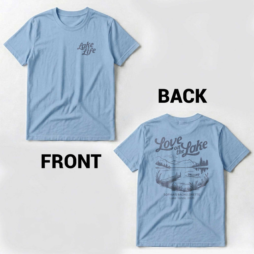 Personalized Bachelorette T-Shirt Custom Graphic for Bride to Be T-Shirt Font and Back GradoCreations
