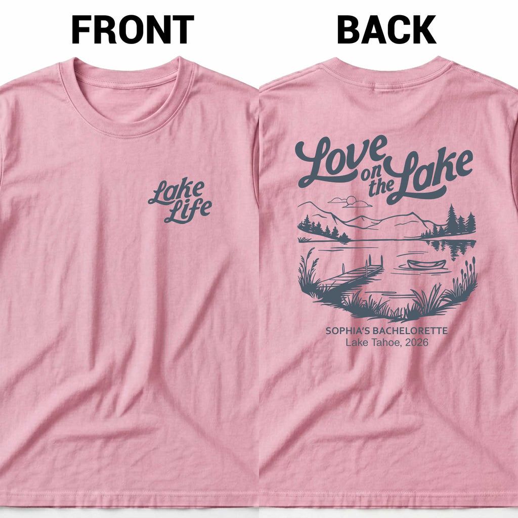 Personalized Bachelorette T-Shirt Custom Graphic for Bride to Be T-Shirt Font and Back GradoCreations