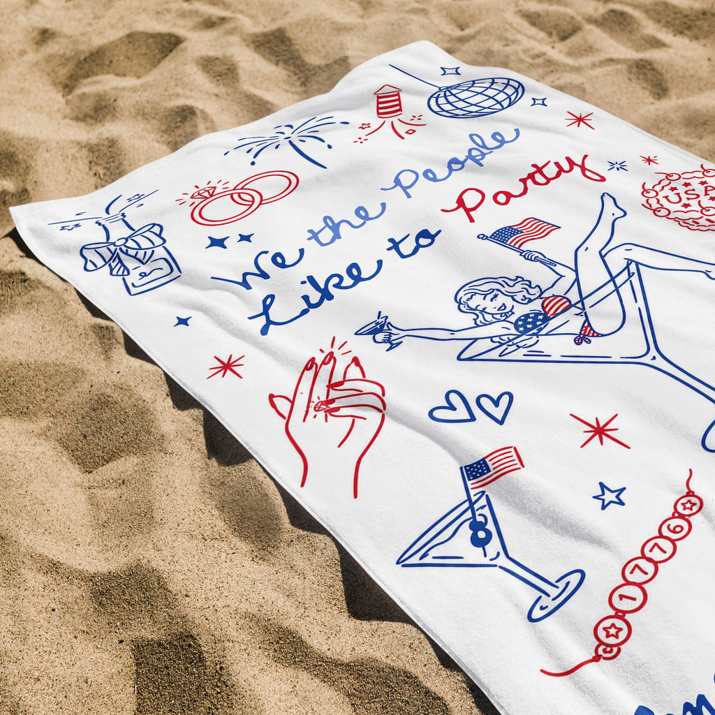 Personalized Microfiber Beach Towel Custom Name Bachelorette Gift