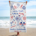 Personalized Microfiber Beach Towel Custom Name Bachelorette Gift