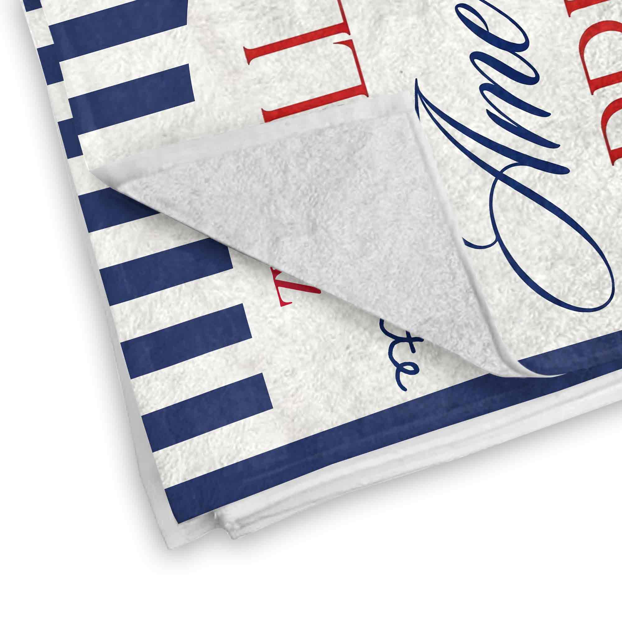 Personalized Beach Towel USA Flag Bridal Gift Custom Name Beach Towels GradoCreations