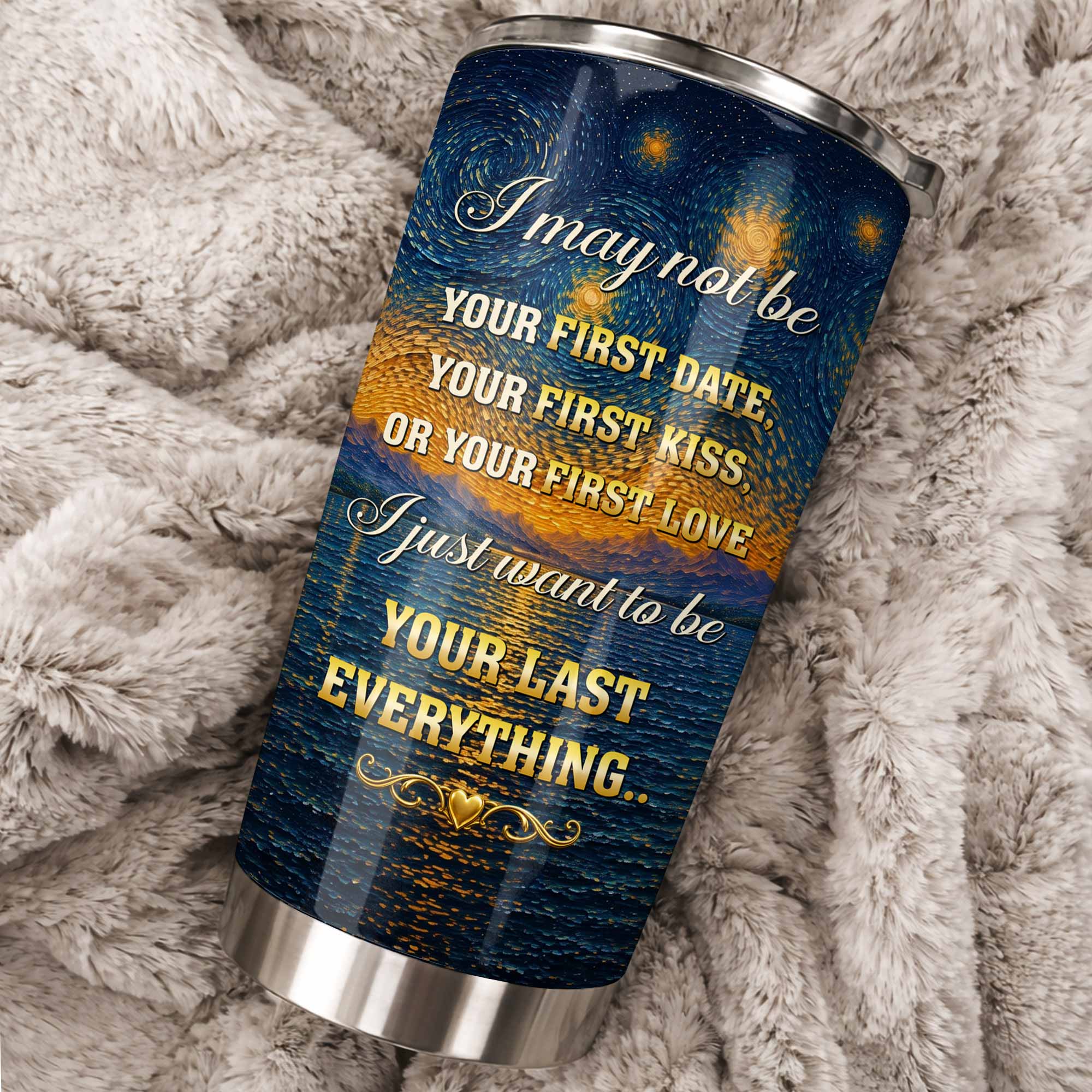 Personalized Custom Stainless Steel Tumbler 20oz for Wife Gift