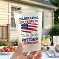 Personalized Frosted Cups 250 Years of Freedom Gift for Family