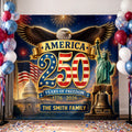 Personalized Vintage 250th Anniversary Backdrop Patriotic Gift for Family