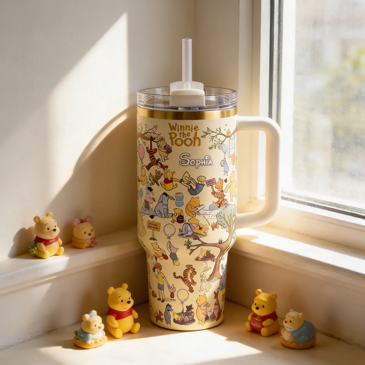 Personalized Winnie the Pooh Tumbler 100th Anniversary Gift for Movie Fans